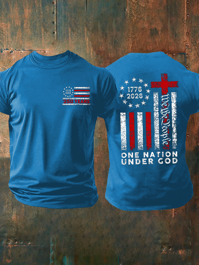 Men'S Independence Day One Nation Under God T-Shirt