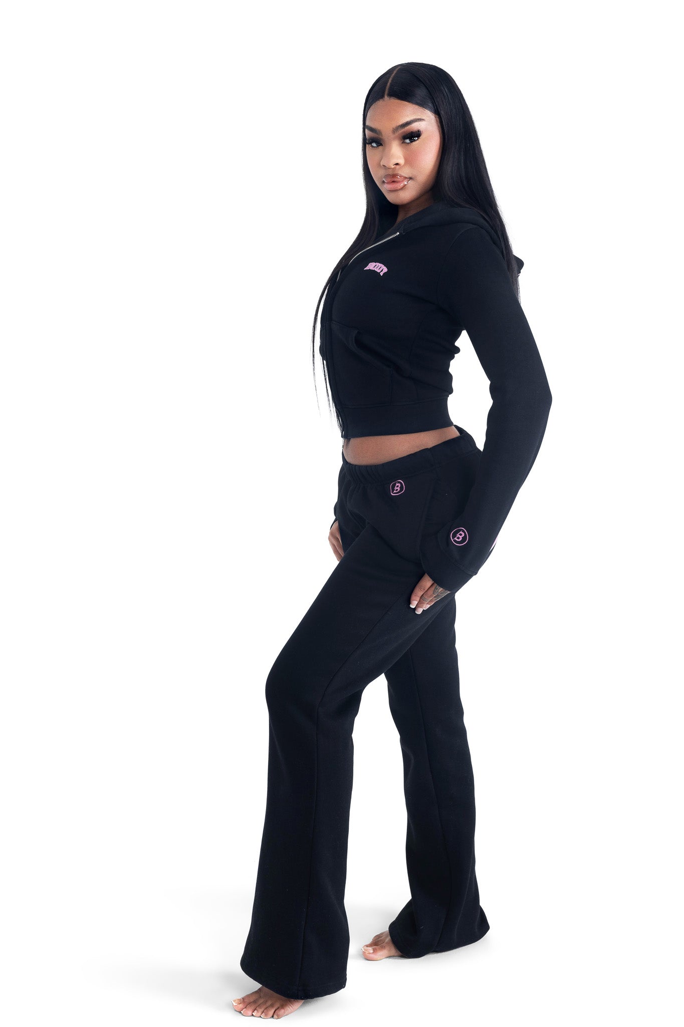 PRE-ORDER - BACKSHOT SWEATPANTS 2.0 (BLACK/PINK)