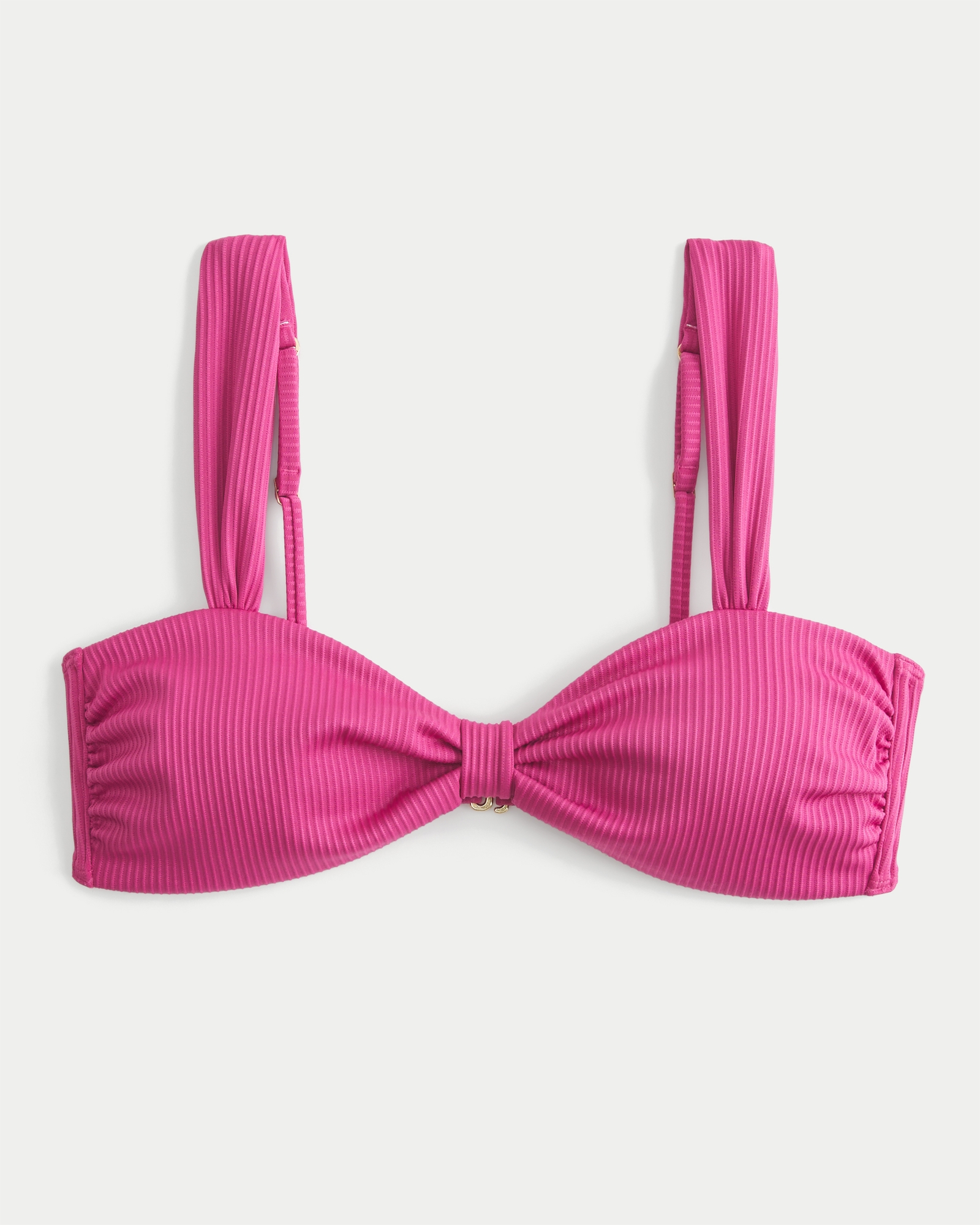 Ribbed Sweetheart Scoop Bikini Top