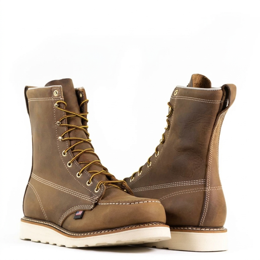 Men's Wedge-Sole Work Boots