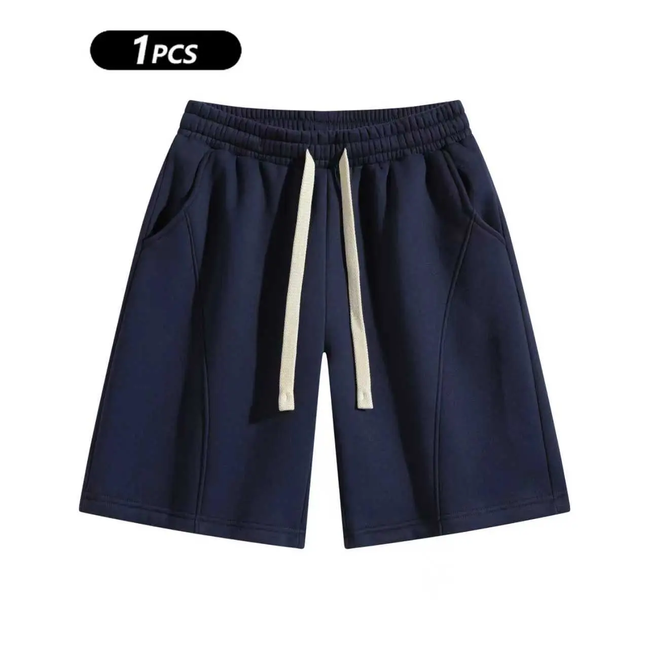 Men's Solid Pocket Waist Shorts, Lightweight Breathable Shorts