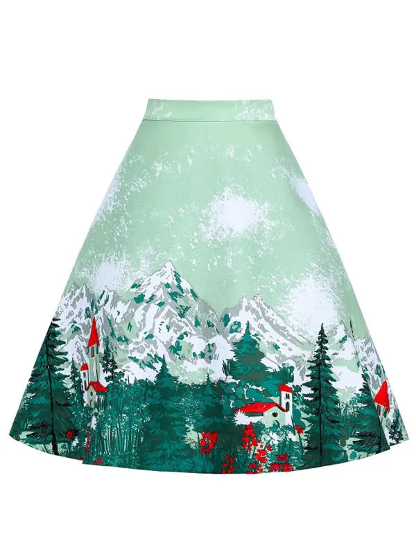 Pleated A-Line Mini Skirt