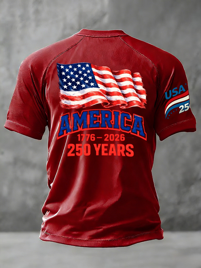 Men'S And Women'S Casual 250Th Anniversary Founding Celebration Raglan T-Shirt