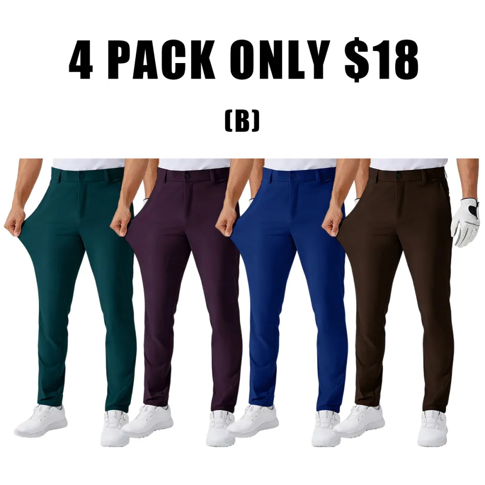 🔥Men's Golf Stretch Straight Pants🔥8-Pack - All Colors Included, Only $24