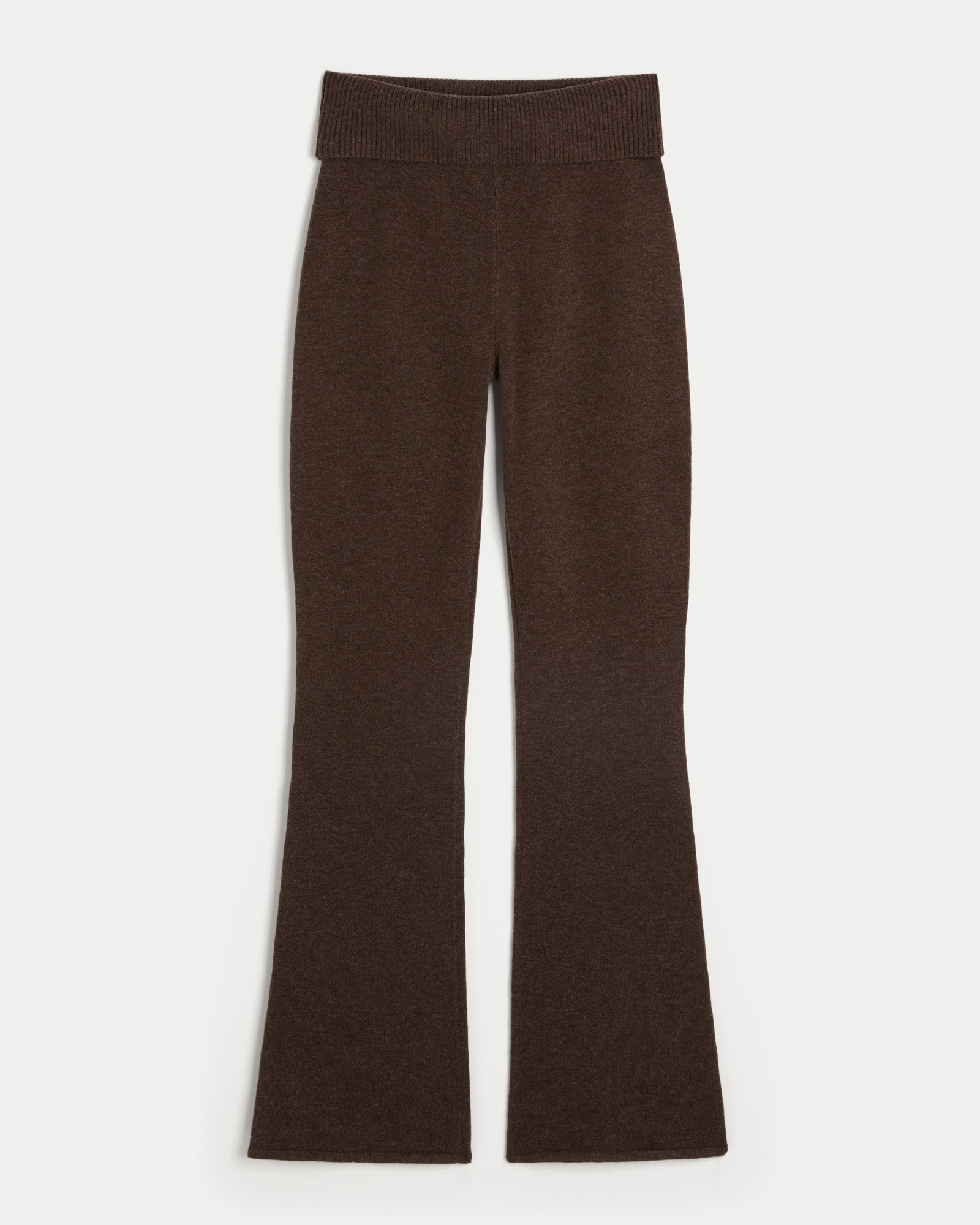 Gilly Hicks Sweater-Knit Foldover Waist Boot Pants