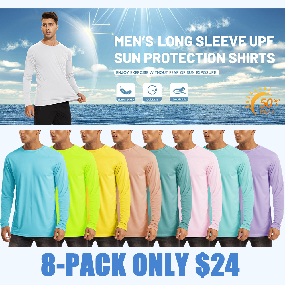 Men's UPF 50+ Long Sleeve Rash Guard