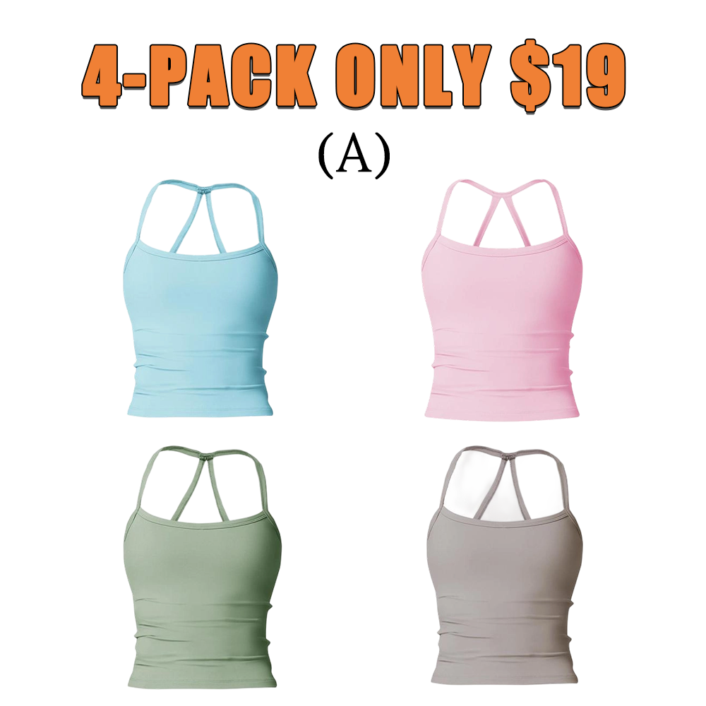 Women's Solid Backless Quick-Dry Athletic Cami Top