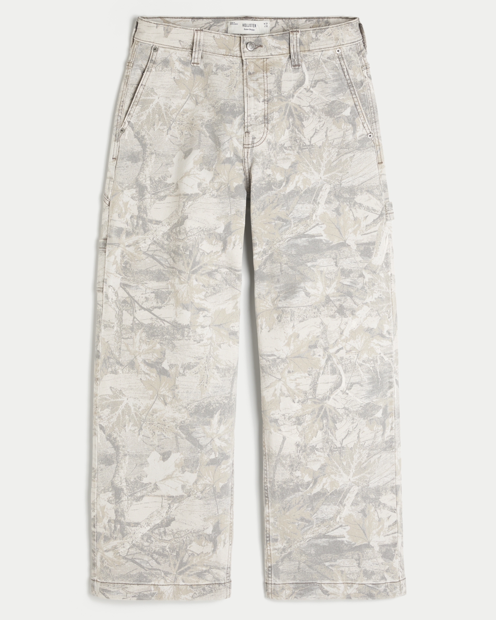 Dark Wash Logo Embroidery Super Baggy Jeans