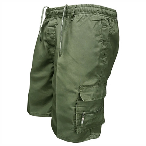 Men’s Zipper Pockets Hiking Athletic Running Shorts