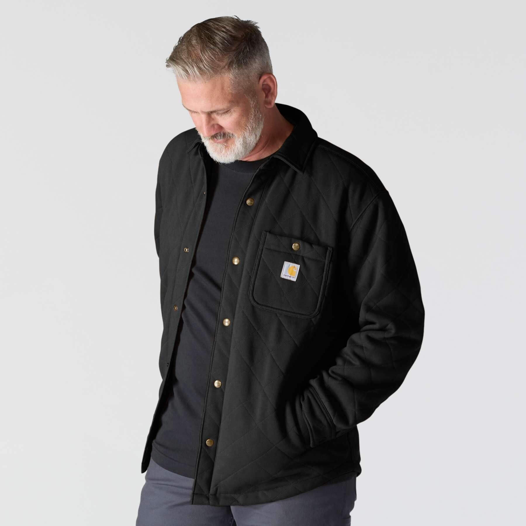 CHT Rain Defender Loose Fit Heavyweight Quilted Snap Front Shirt Jac Shacket 107270