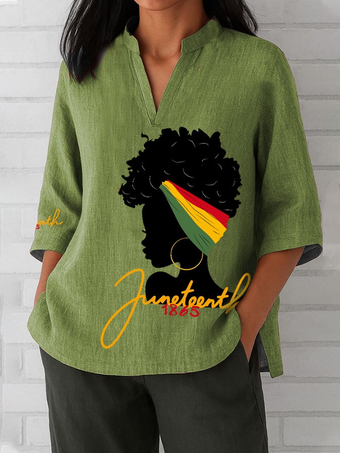Women's 1865 Black History Juneteenth Print Top