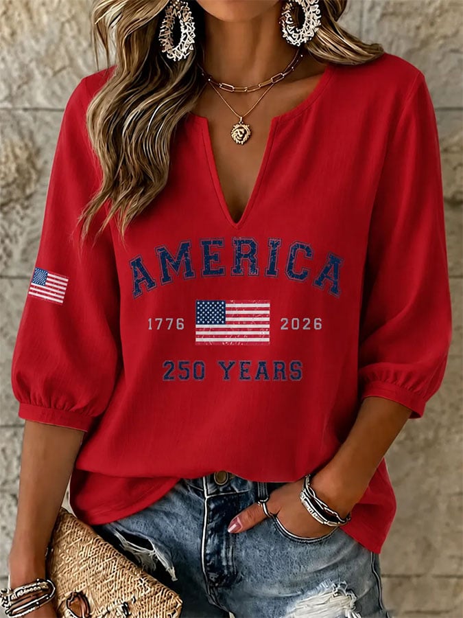 Women's Vintage Print Top