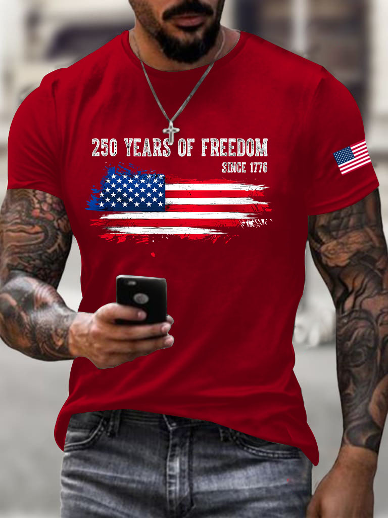 Men'S United States of America 1776-2026 American Flag T-Shirt