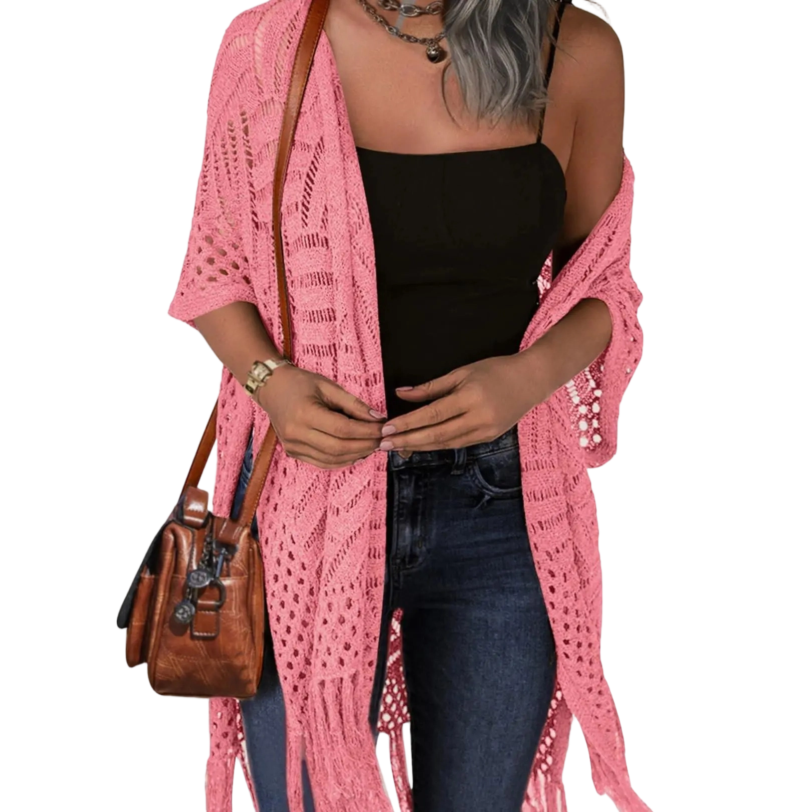 Women's Open Front Kimono Cardigan