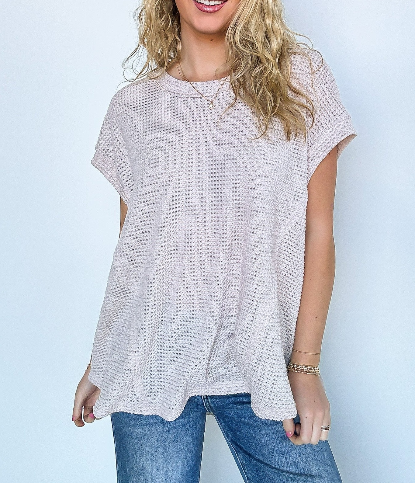 Free Flow Raw Edge Knit Top