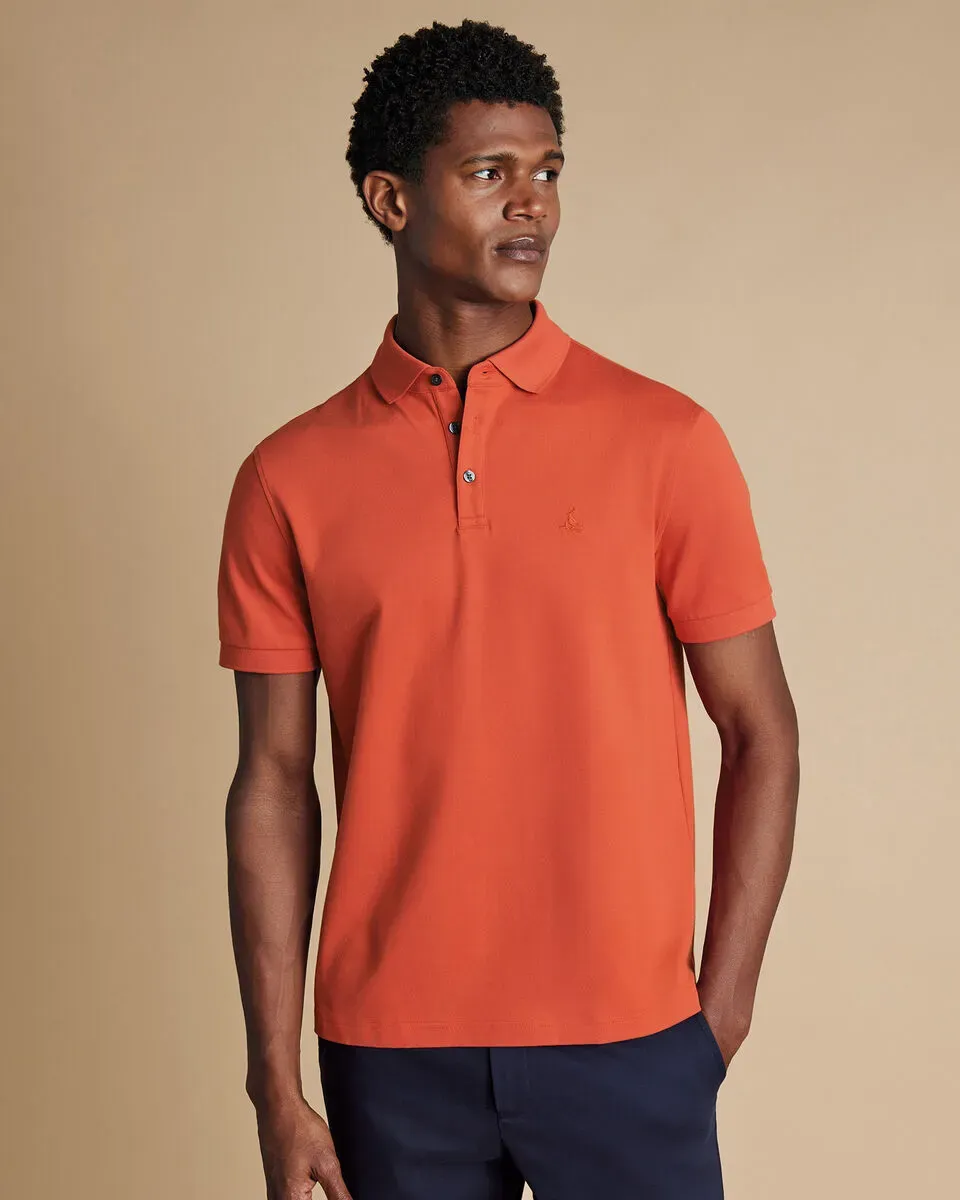 Men'S Casual Business POLO Shirt, Breathable Pique Fabric