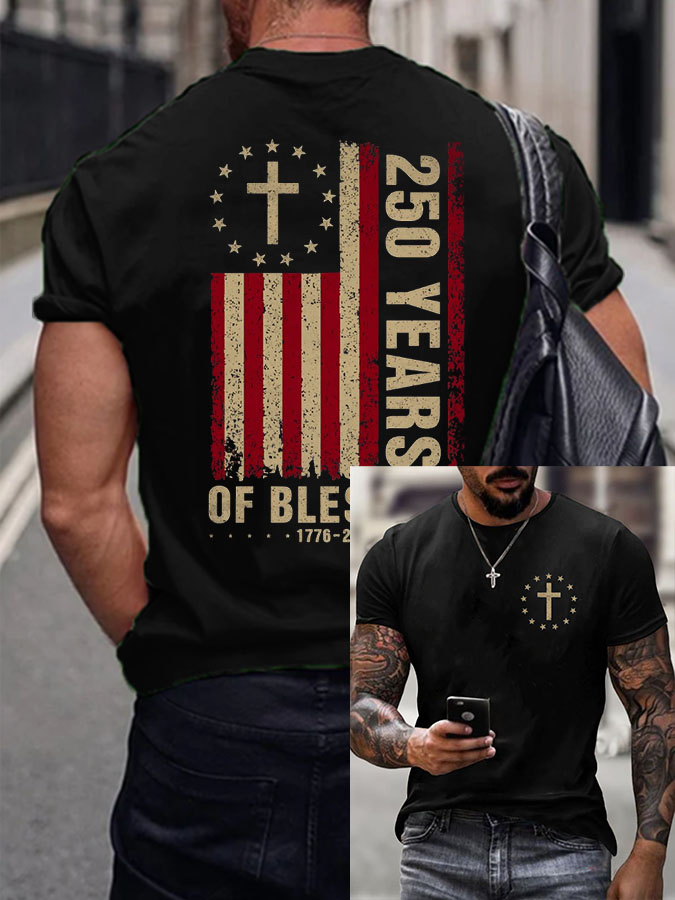 Men'S 250 Years of Blessing 1776-2026 250 Years America T-Shirt