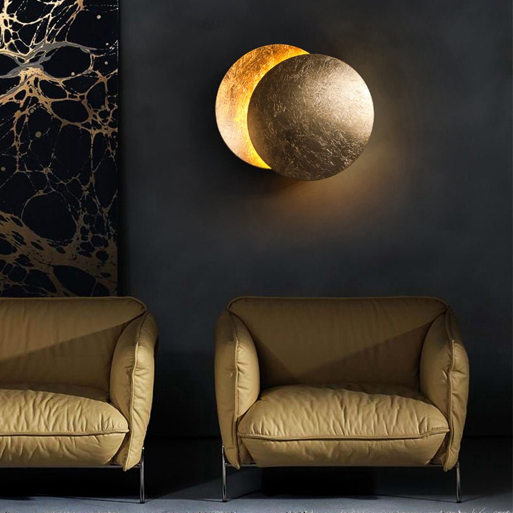 Nordic Minimalist Unique Rotatable Moon-like Design LED Wall Lamp for Bedside Aisle Stairs
