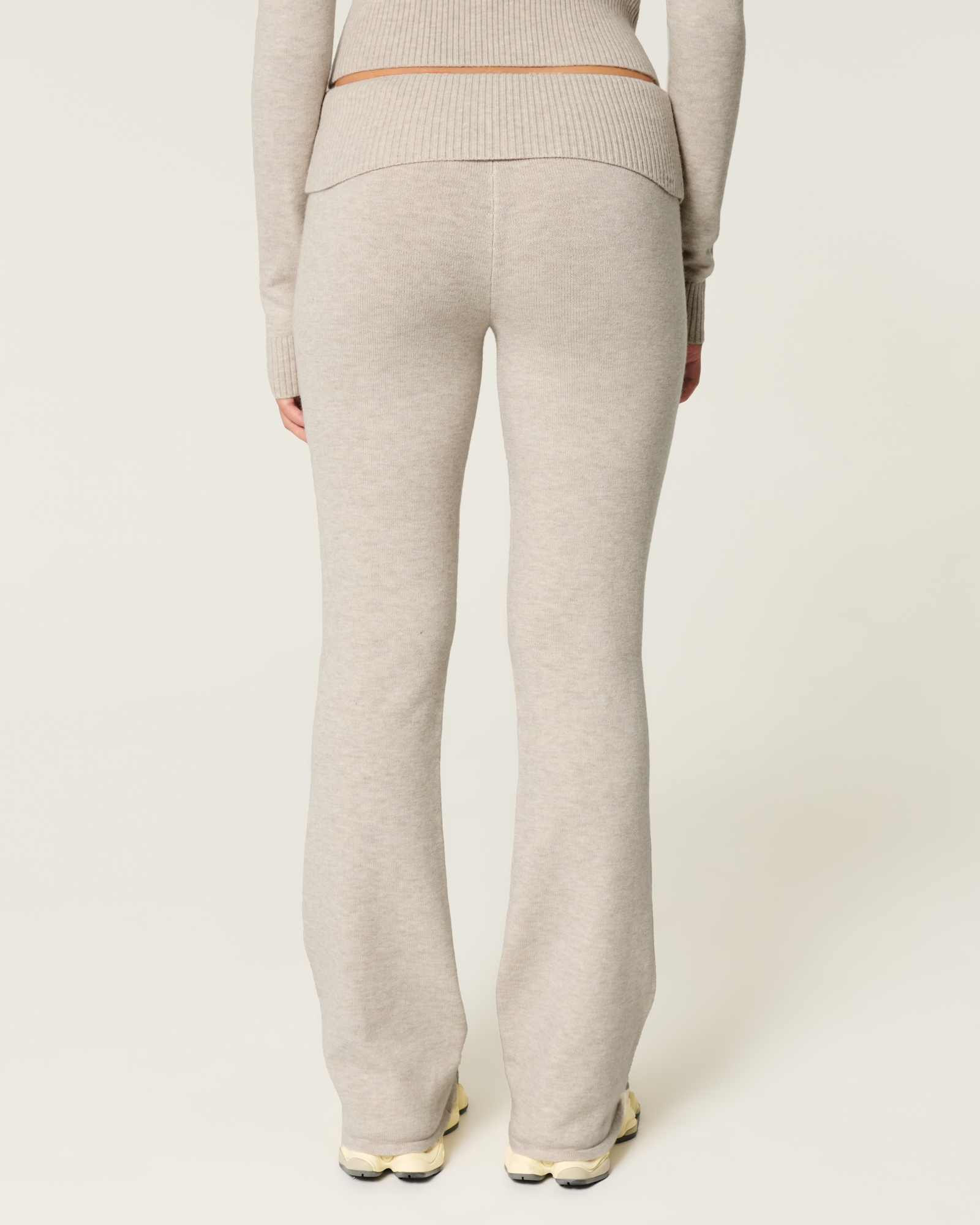 Gilly Hicks Cozy Sweater-Knit Foldover Waist Boot Pants