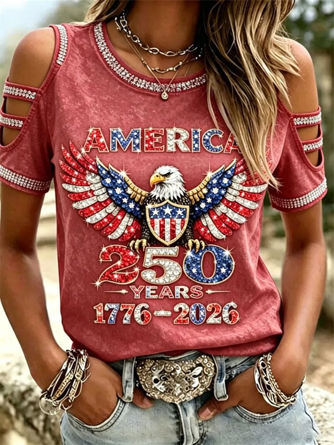 Women's Casual Printed Off-Shoulder Top