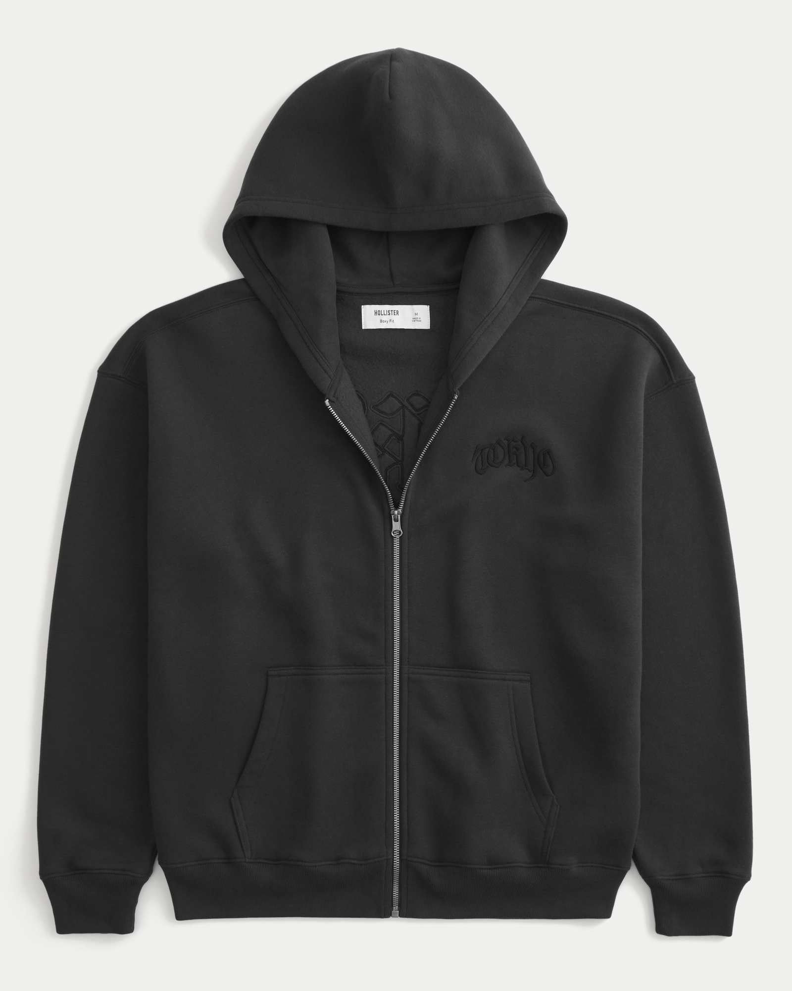 Boxy Zip-Up Hoodie