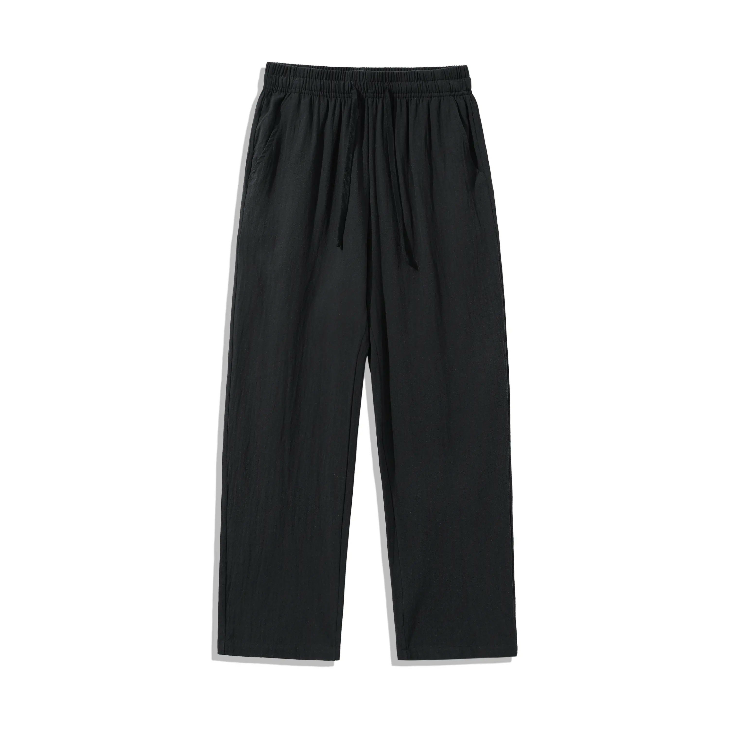Unisex Cotton Linen Wide-Leg Summer Pants