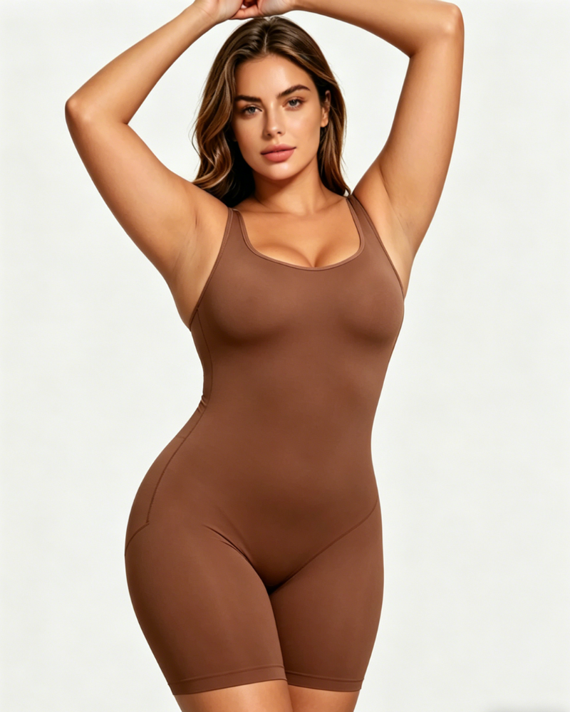 Seamless Sculpting Mid Thigh Bodysuit