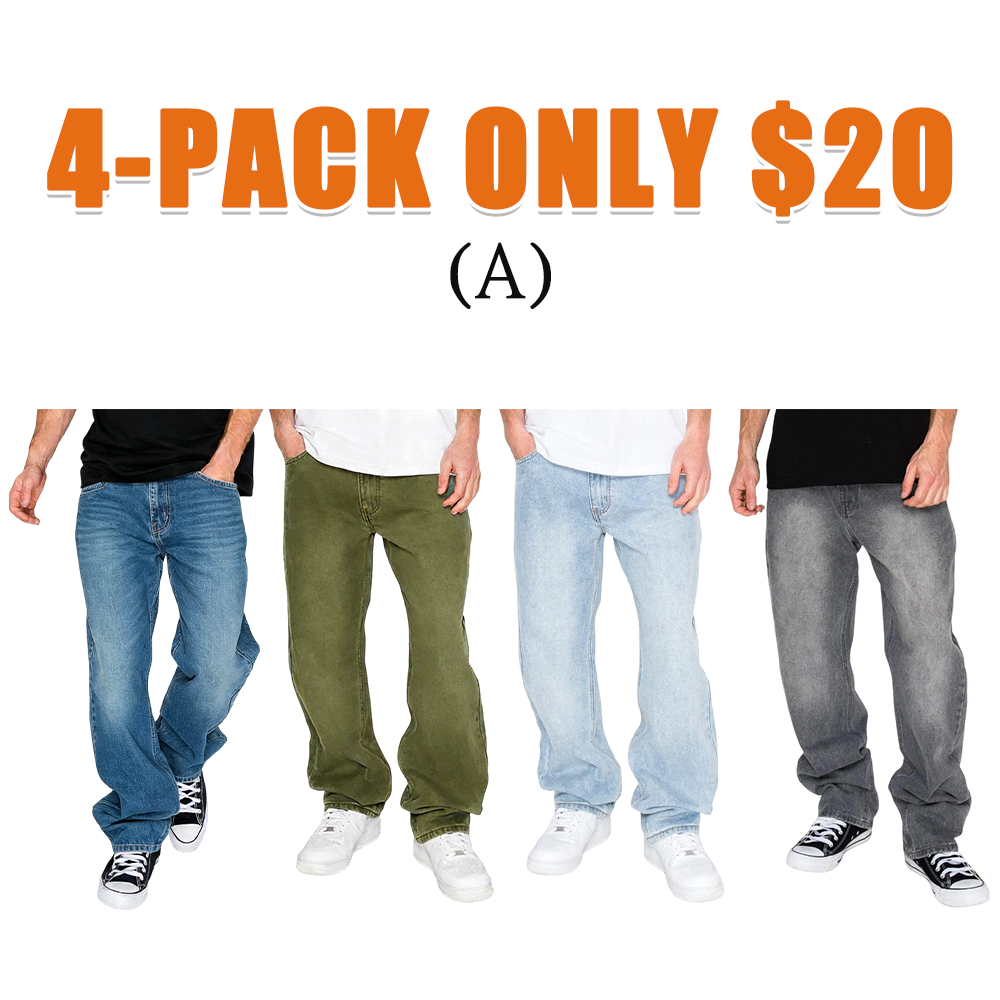 Men's 13oz 100% Cotton Baggy Denim Jeans