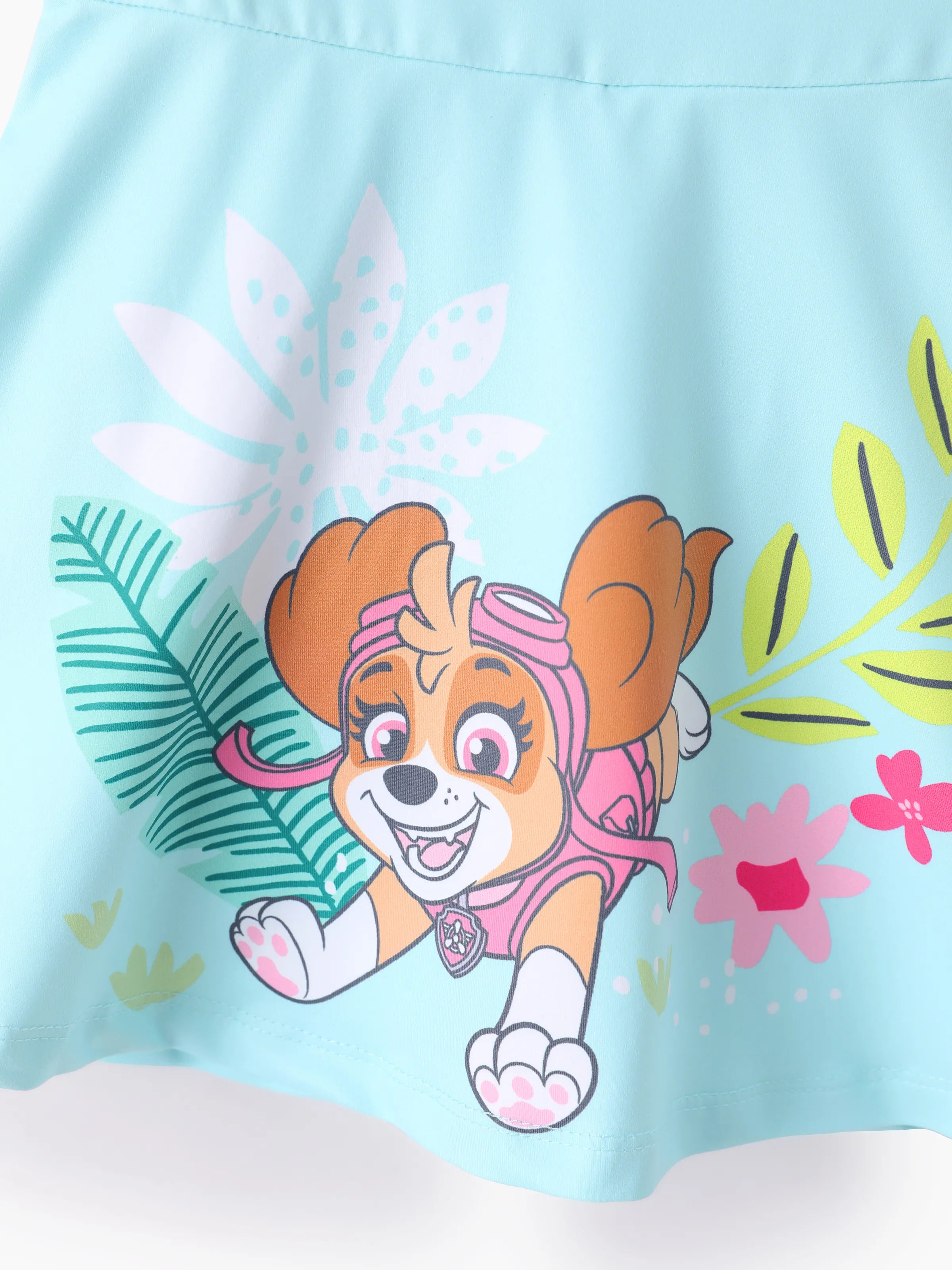 PAW Patrol Matching Family Floral Dress/ Cotton Top Turquoise