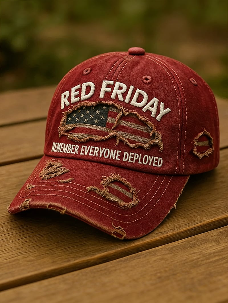 Red Friday Retro Print Casual Hat (Unisex)