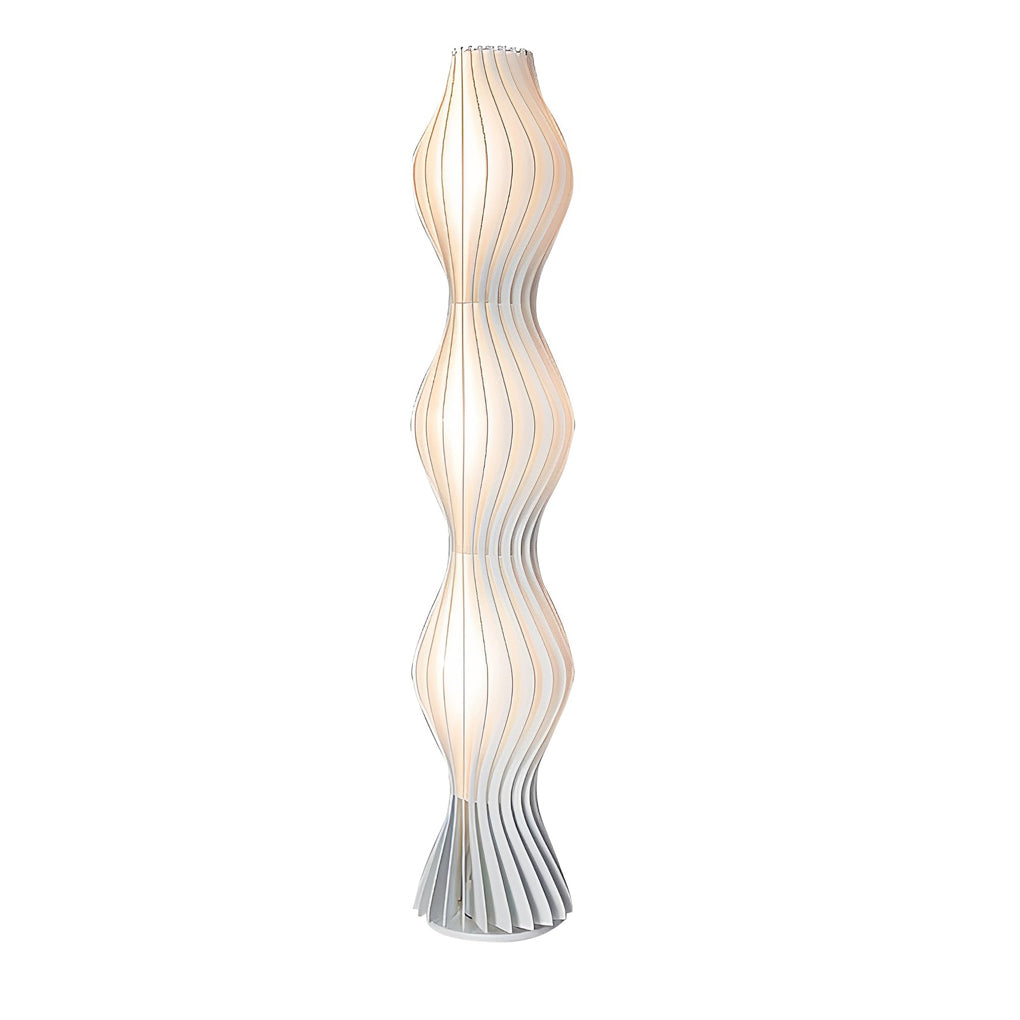 Pleated Grass Skirt Three Step Dimming LED White Ins Nordic Floor Lamp