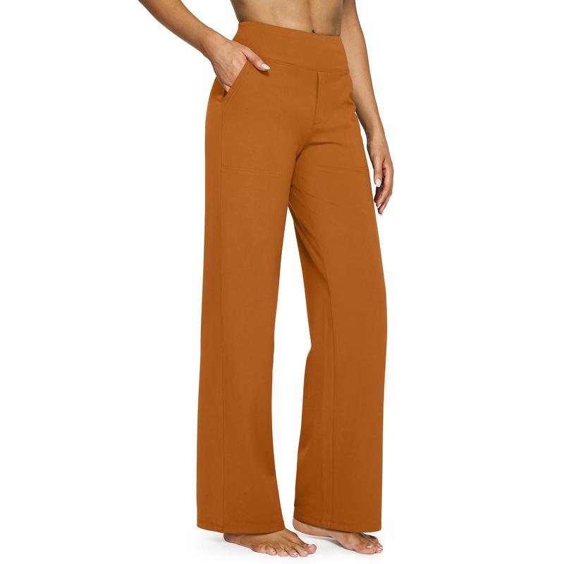 Plus Size Women’s High-Waist Wide Leg Business Casual Pants with Pockets – Comfortable Stretch Lounge Trousers for Work & Daily Wear (XS–5XL)