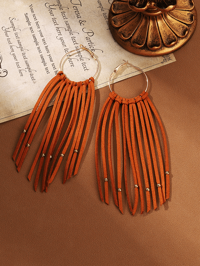 Halloween Circle Tassel Earrings
