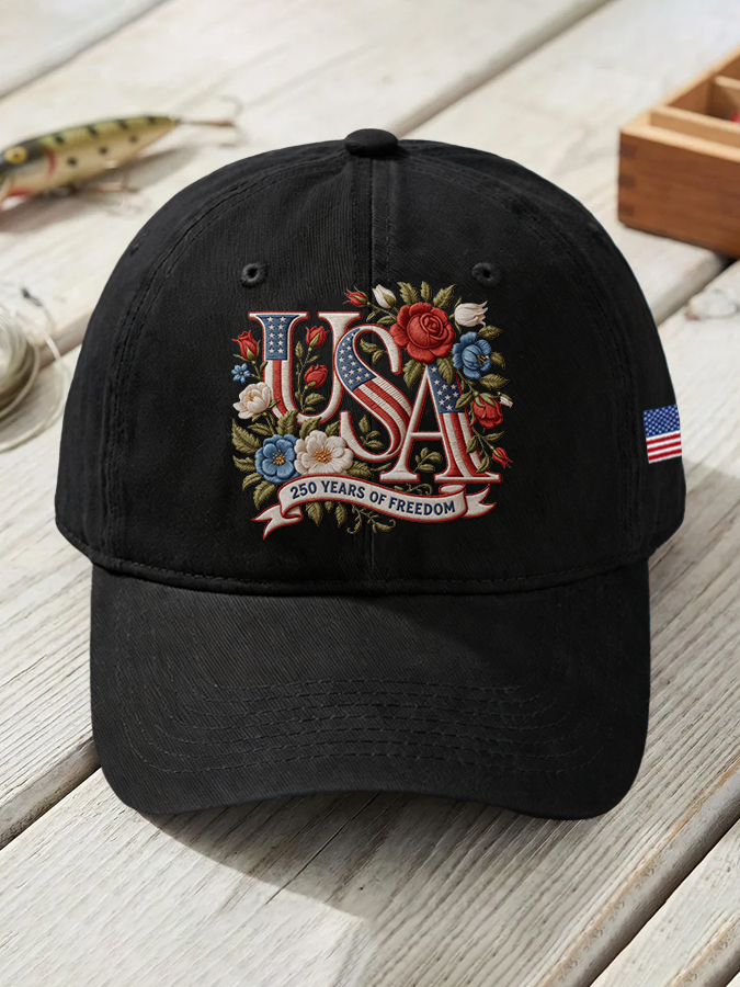 Unisex 250th anniversary Printed Washed Hat