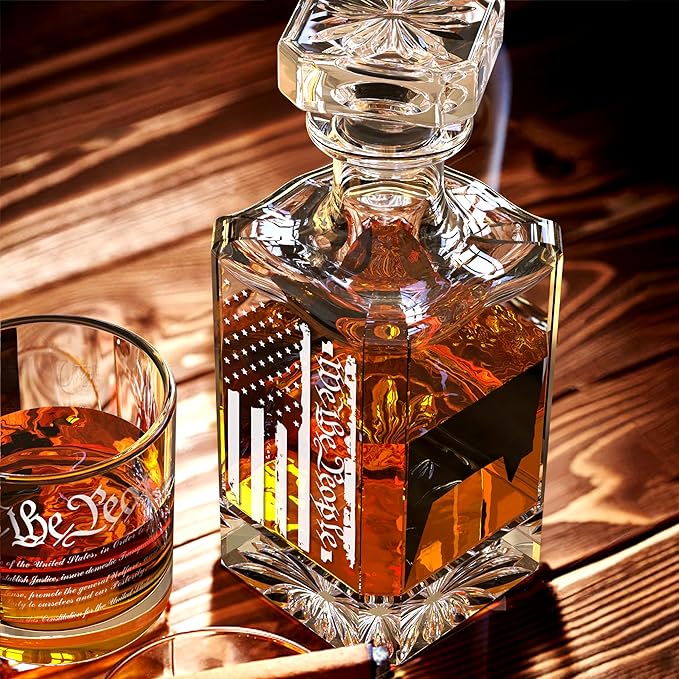 26oz American Flag Decanter
