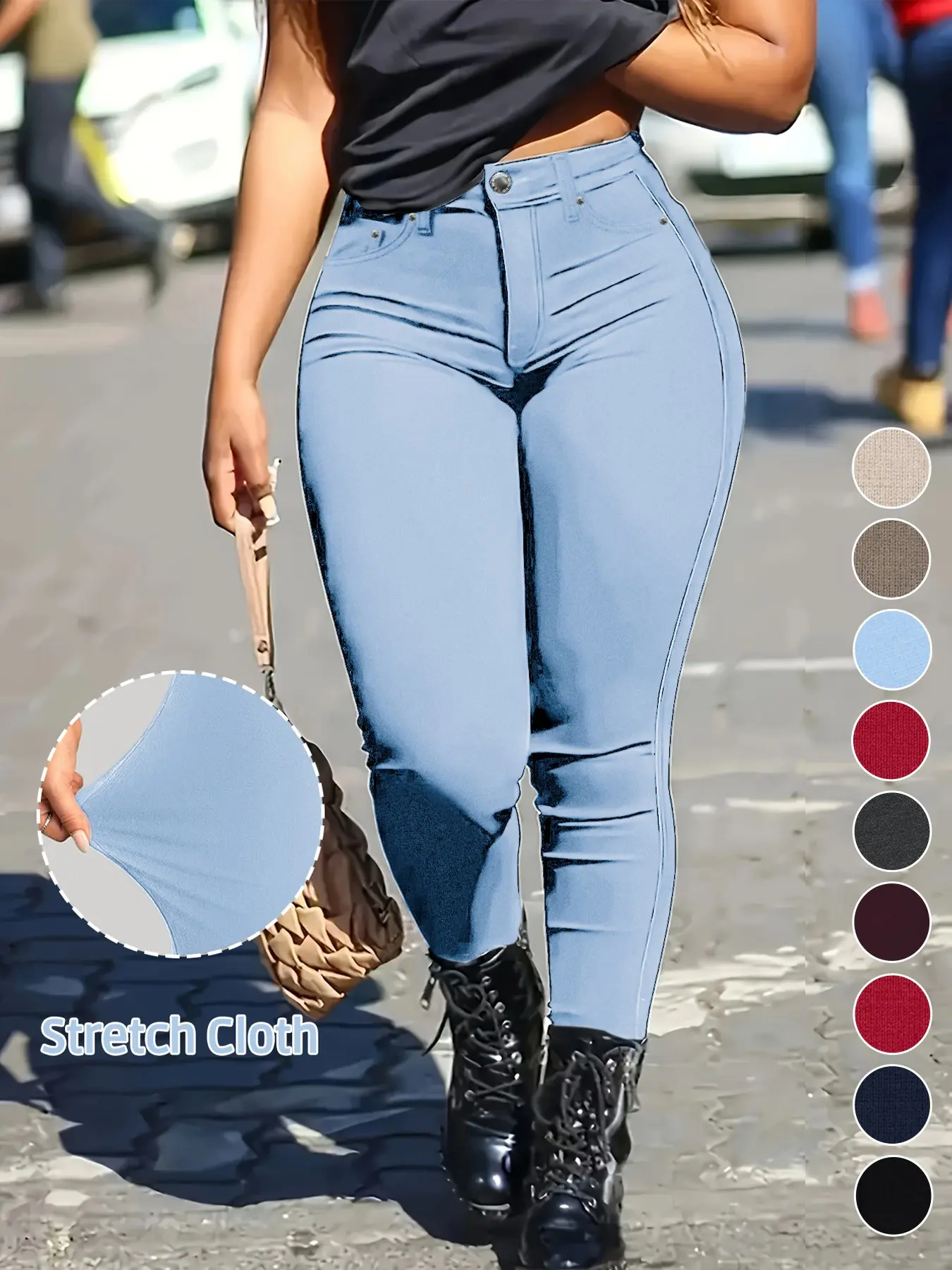 Women's Button-Fly Leggings (with Pockets)
