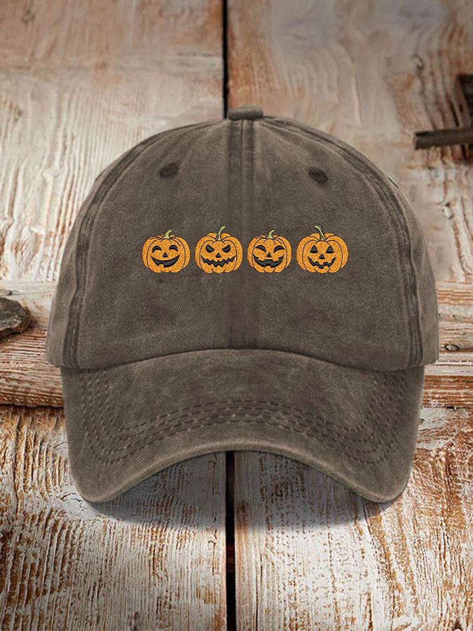 Unisex Halloween Pumpkin  Print Hat