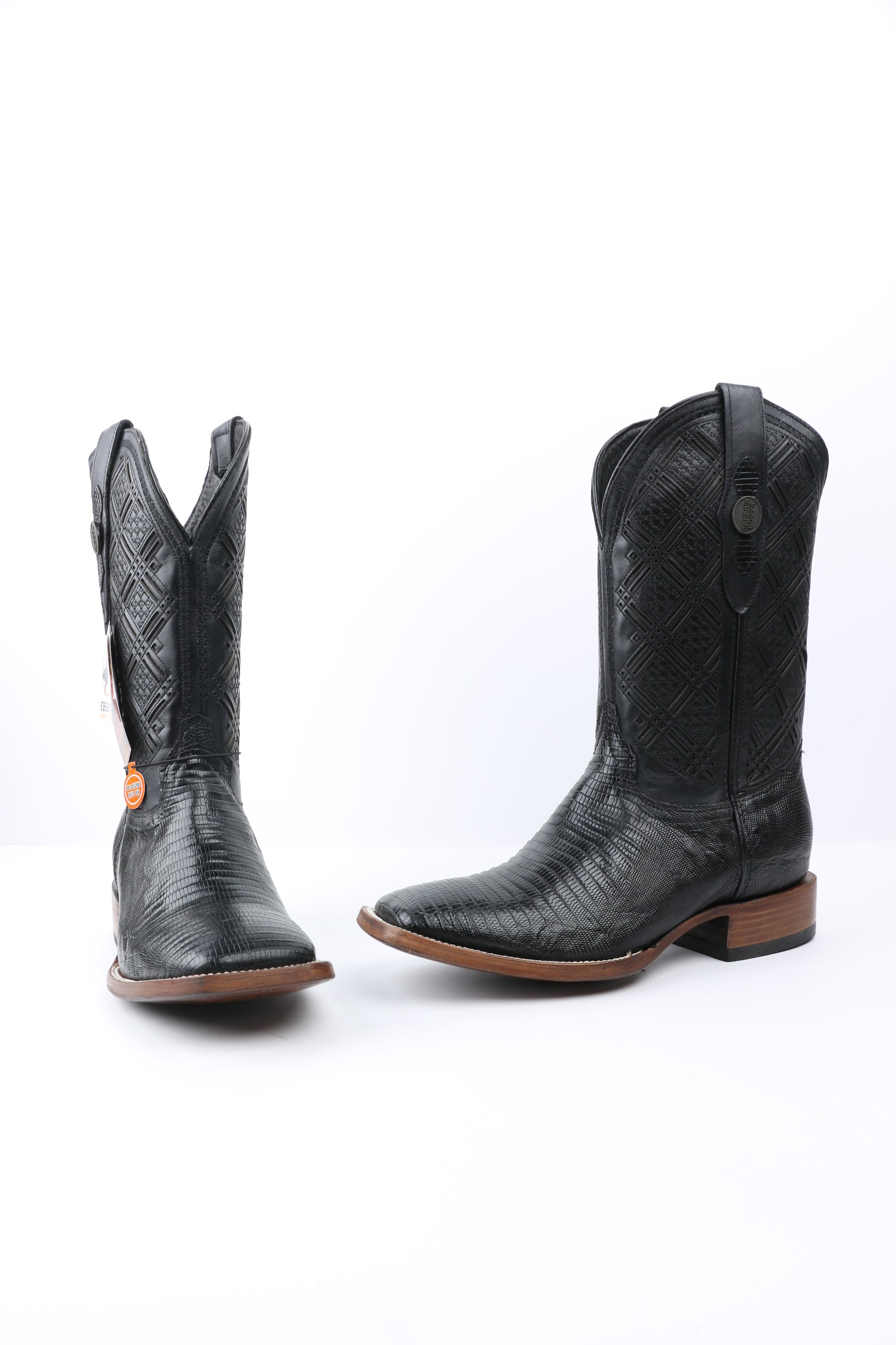 Chero's Premium Exotic Teju Lizard Noir Clearance Sale 70%OFF