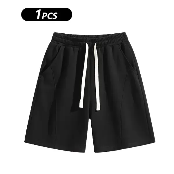 Men's Solid Pocket Waist Shorts, Lightweight Breathable Shorts, Casual Breathable Comfortable Shorts for Running Gym Workout