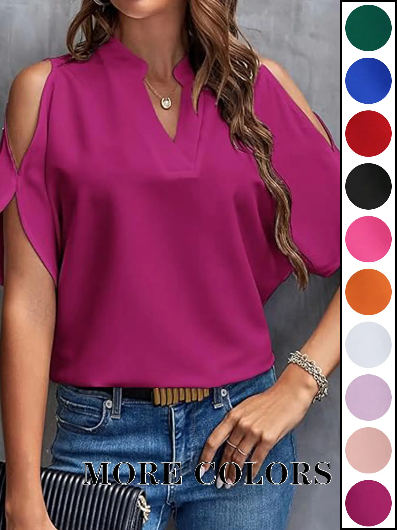 🔥10 PACKS $28 - Women's Solid Color Basic Casual Fitted T-Shirt