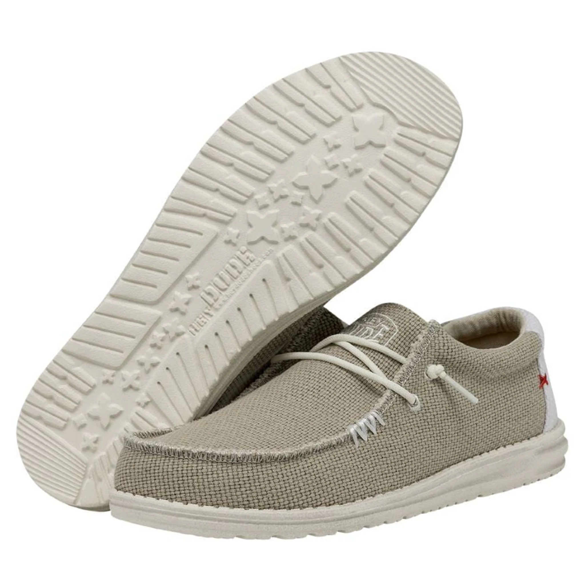 DUDE MEN'S WALLY BRAIDED OFF WHITE - 400031LB
