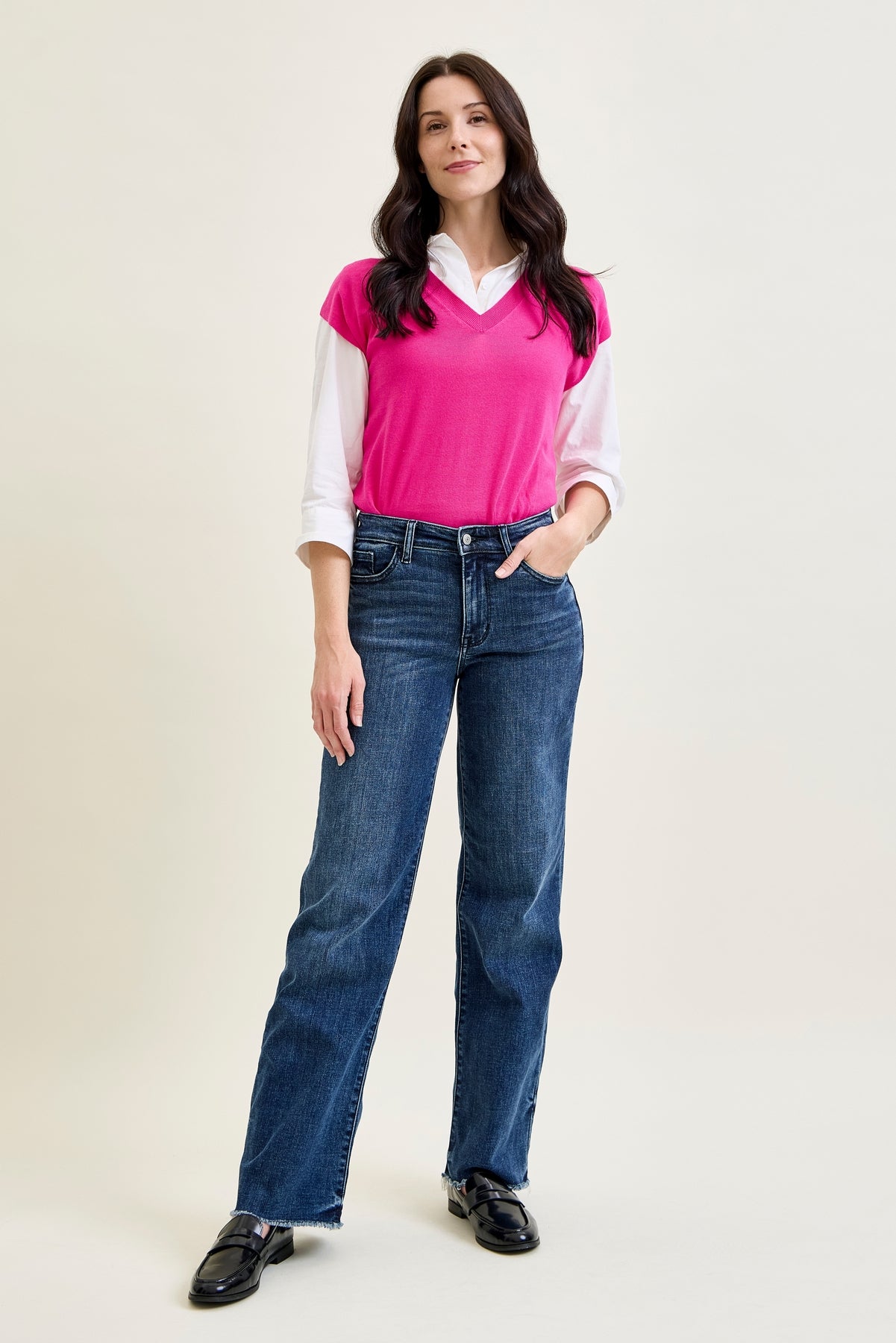 Carrie Mid Rise Wide Leg