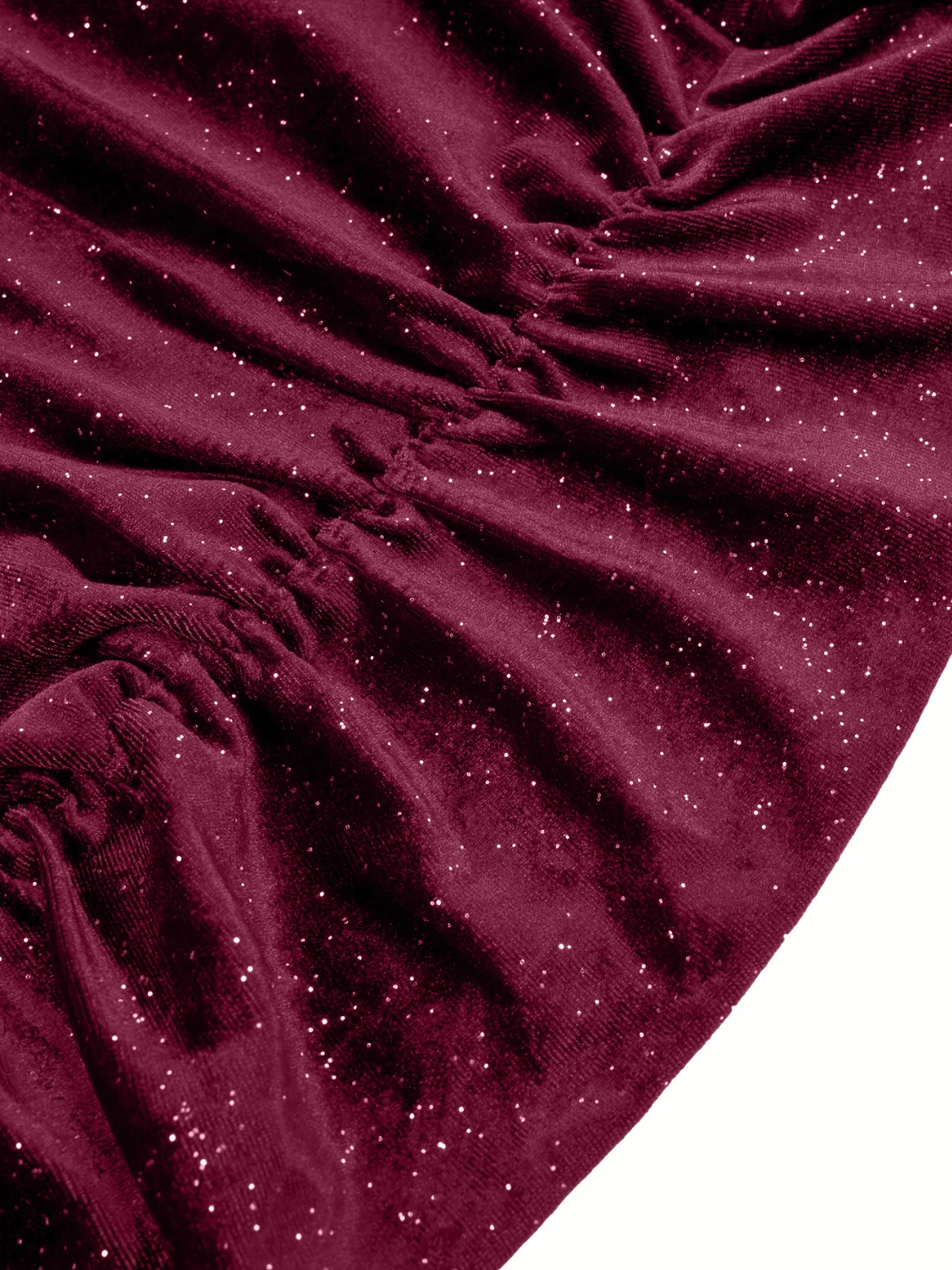 Glitter Ruched Cowl Neck Wrap Dress - Multiple Colors