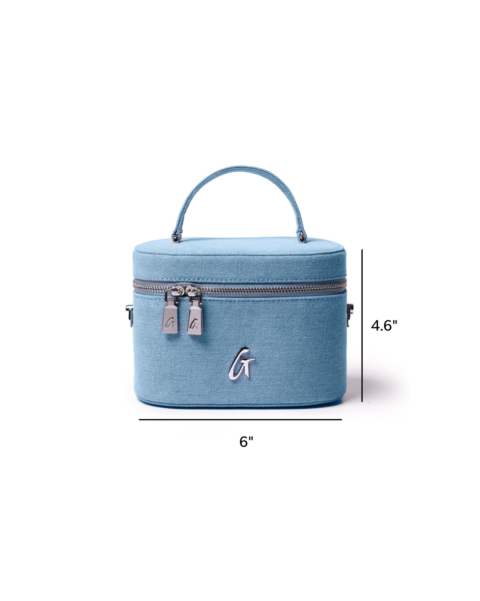 JUMBO DENIM SILVER VANITY BAG