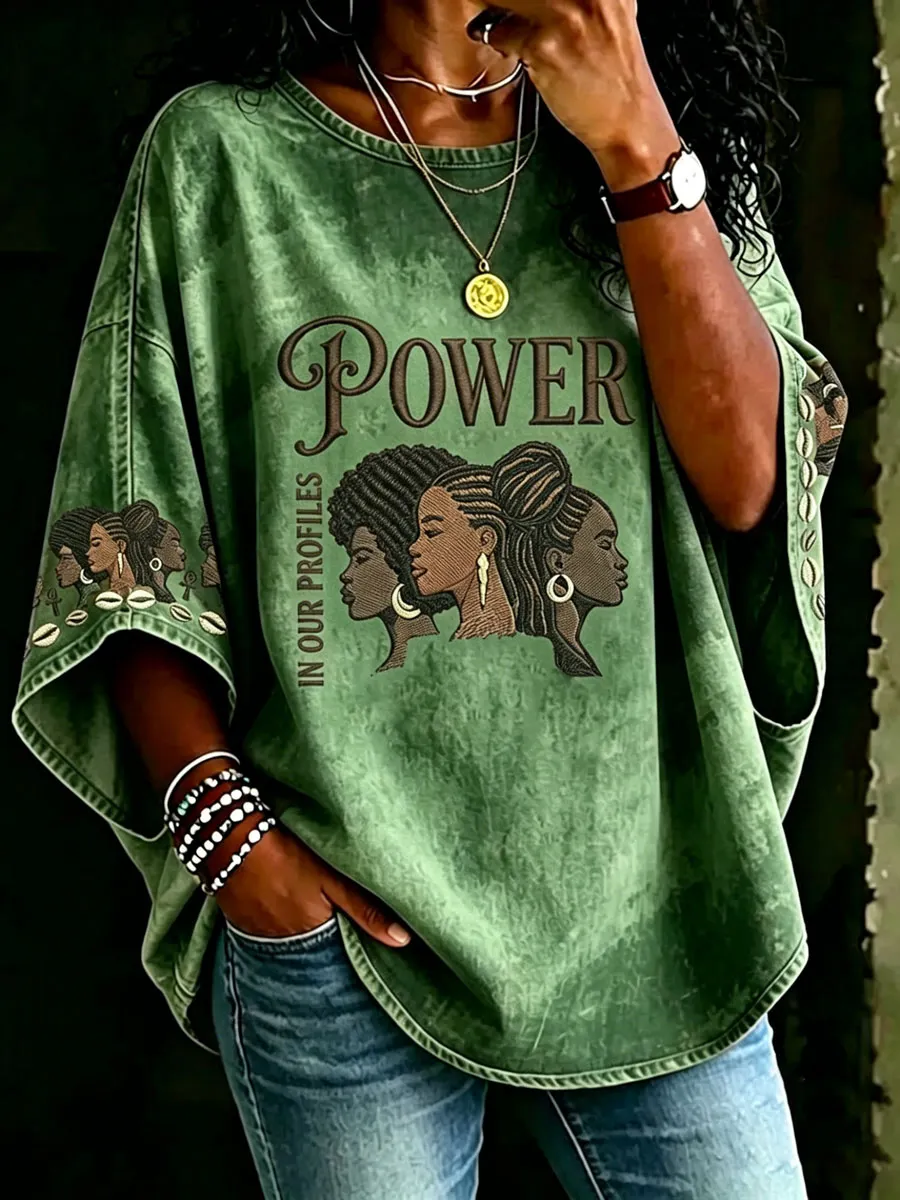 Women'S Juneteenth Print  T-Shirt