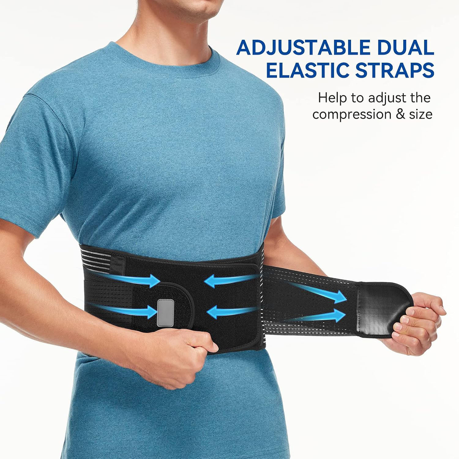 Back Brace for Men Lower Back，Back Support Belt For Women，Breathable Lower Back Support Belt Pain Relief With 6 Stays for Heavy Lifting Herniated Disc, Sciatica, Scoliosis Size L