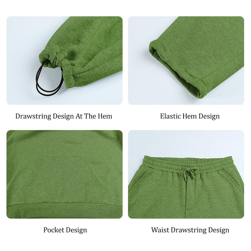 Matching Hoodie Set for Men Winter, 2 Piece Tracksuit, Oversized Hoodie & Sweatpants