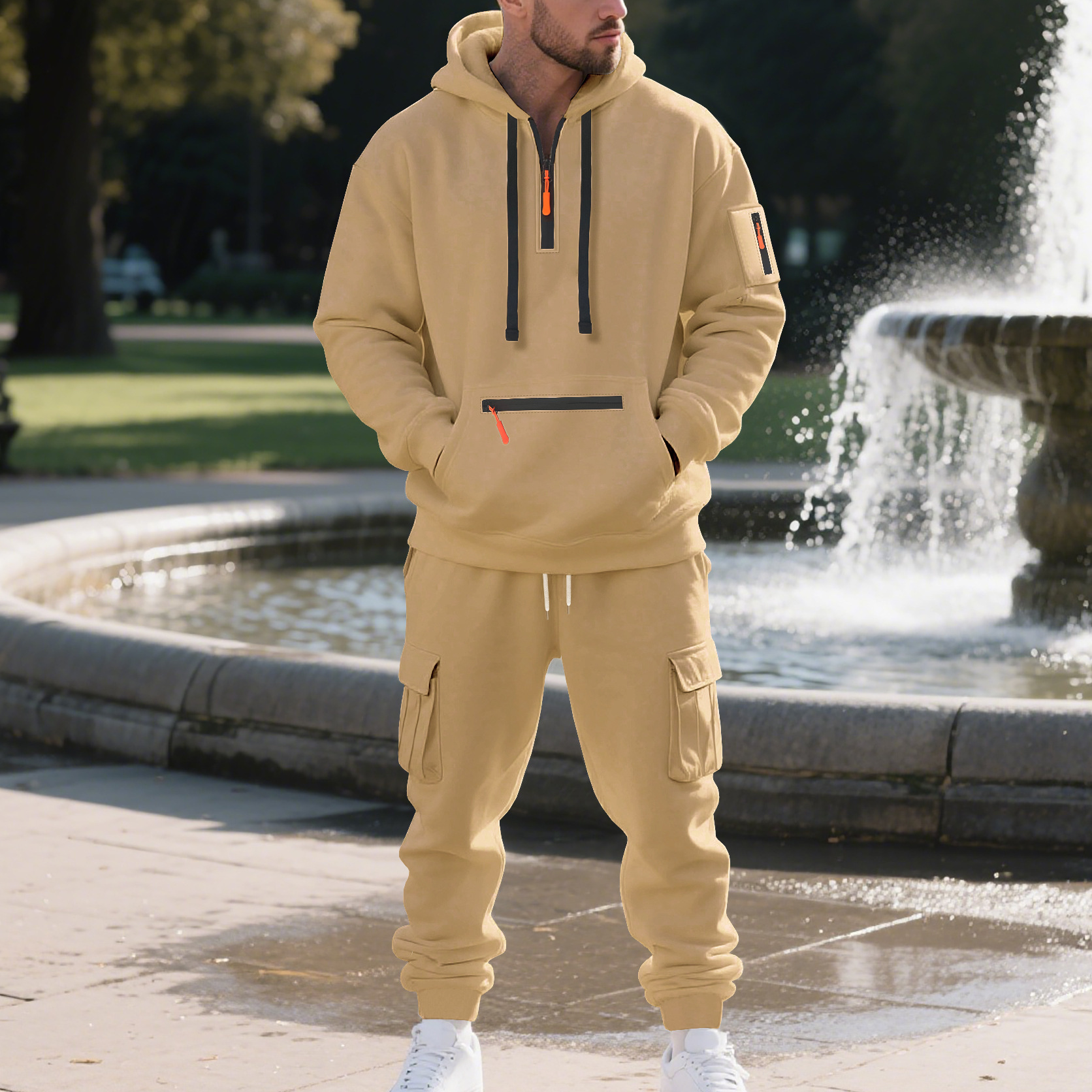 Men’s Winter Fleece-Lined Jacket & Pants Set