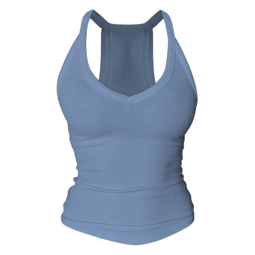 V Neck Cotton Tank Tops with Shelf Bra