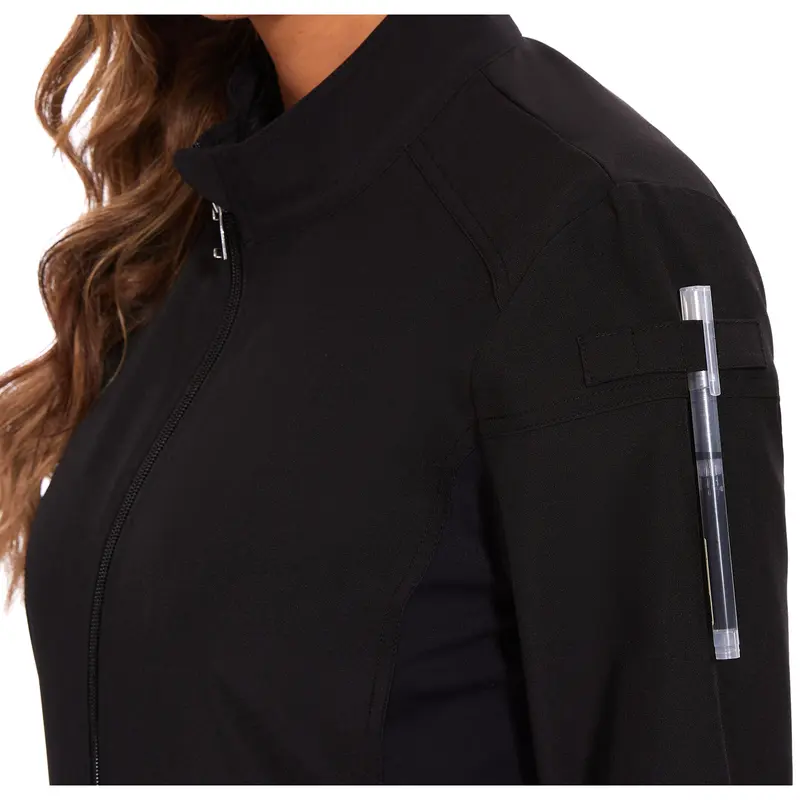 COZYFIT Scrubs for Women Set and Jackets - Stretch V-Neck Scrub Top & Jogger Pant, Zip Front Nurse Jacket SpringStatements